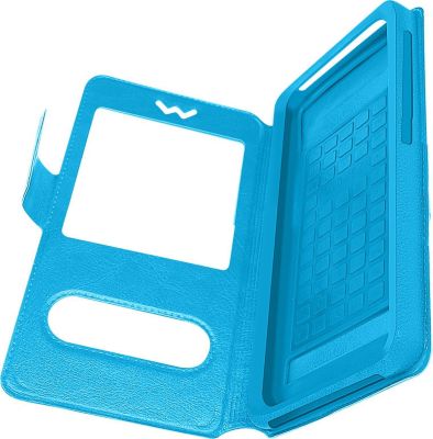 Etui AVIZAR Housse Universel 2x Fenêtre Turquoise SL