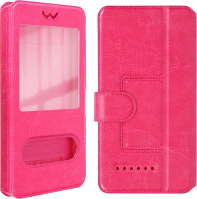 Etui AVIZAR Housse Universel 2x Fenêtre fuchsia 3XL