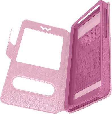 Etui AVIZAR Universel avec 2x Fenêtres rose XXL Etui AVIZAR Universel avec 2x Fenêtres rose XXL