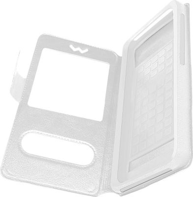 Etui AVIZAR Housse Universel 2x Fenêtre Argent XXL