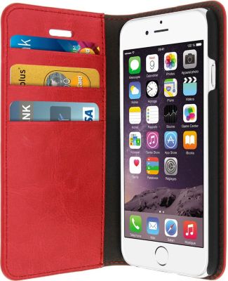 Etui AVIZAR iPhone 6 / 6S simili Cuir Rouge