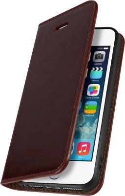 Etui AVIZAR iPhone 5 / 5S / SE 2017 Cuir Marron