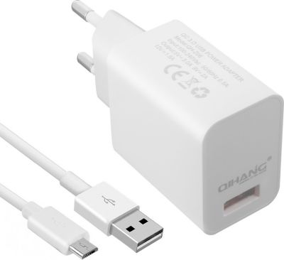 Chargeur secteur AVIZAR USB 3A Qualcomm QC Câble Micro-USB 1m