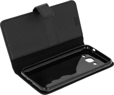 Etui AVIZAR Samsung J3 Portefeuille Stand Noir