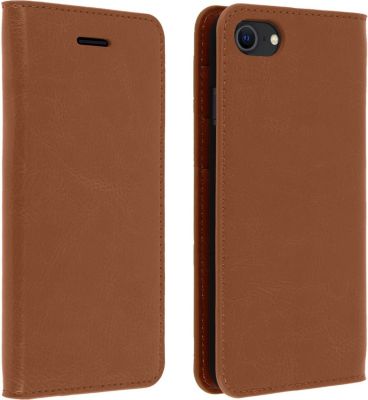 Etui AVIZAR iPhone SE 2022Cuir Portefeuille Marron