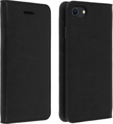 Etui AVIZAR iPhone 8 / 7 Cuir Portefeuille Noir