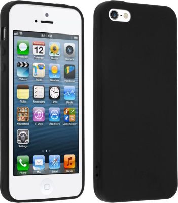 Coque AVIZAR iPhone 5 / 5S / SE 2017 TPU Mate Noir