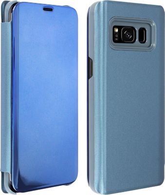 Etui AVIZAR Samsung Galaxy S8 Effet Miroir Bleu Nuit