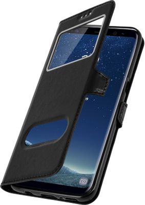 Etui AVIZAR Samsung Galaxy S8 Double Fenêtre Noir