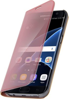 Etui AVIZAR Samsung S7 Edge Effet Miroir Stand Rose Etui AVIZAR Samsung S7 Edge Effet Miroir Stand Rose