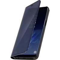 Etui AVIZAR Samsung S8 Effet Miroir Stand Noir