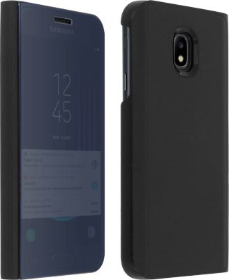 Etui AVIZAR Samsung Galaxy J3 2017 Effet Miroir Noir