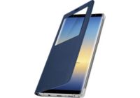 Etui AVIZAR Samsung Note 8 Fenêtre S-view Bleu Nuit