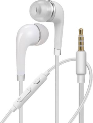 Ecouteurs AVIZAR Filaires Jack 3.5mm Câble Plat Blanc