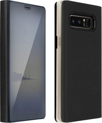 Etui AVIZAR Samsung Note 8 Effet Miroir Stand Noir Etui AVIZAR Samsung Note 8 Effet Miroir Stand Noir