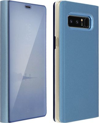 Etui AVIZAR Samsung Note 8 Effet Miroir Stand Bleu