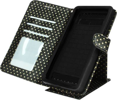 Etui AVIZAR Housse à pois dorés Taille S - Noir