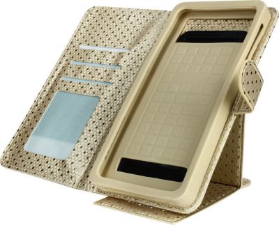 Etui AVIZAR Housse à pois dorés Taille M - Or