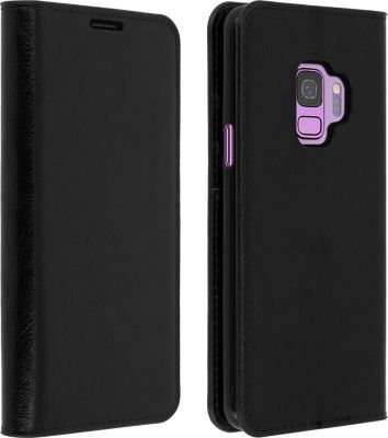 Etui AVIZAR Samsung Galaxy S9 Portefeuille Cuir Noir