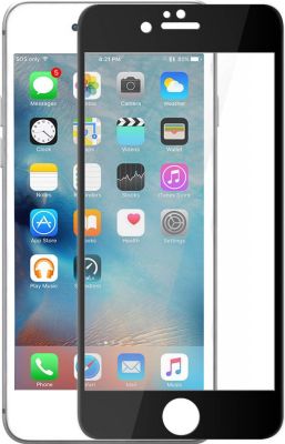 Protège écran AVIZAR iPhone 6 / 6S Verre trempé Contour Noir