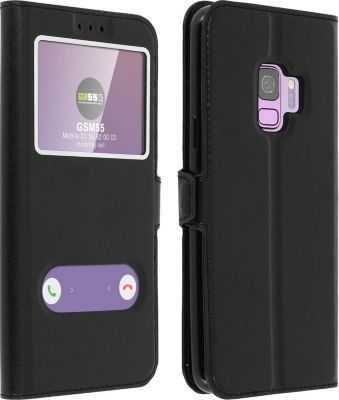 Etui AVIZAR Samsung Galaxy S9 Double Fenêtre Noir Etui AVIZAR Samsung Galaxy S9 Double Fenêtre Noir