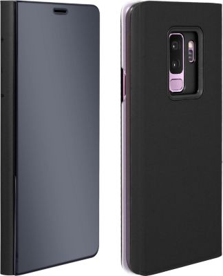 Etui AVIZAR Samsung S9 Plus Effet Miroir Stand Noir