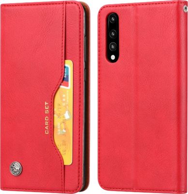 Etui AVIZAR Huawei P20 Pro Cuir Folio Stand Rouge Etui AVIZAR Huawei P20 Pro Cuir Folio Stand Rouge