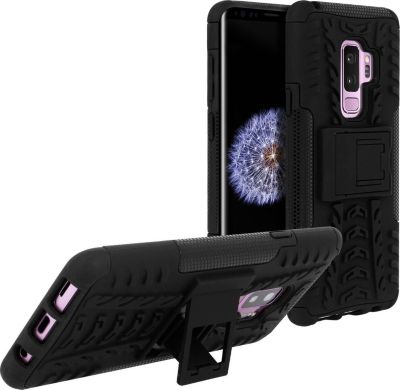 Coque AVIZAR Samsung S9 Plus Antichoc + Béquille Noir