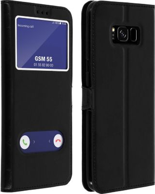 Etui AVIZAR Samsung S8 Plus Double Fenêtre Noir Etui AVIZAR Samsung S8 Plus Double Fenêtre Noir