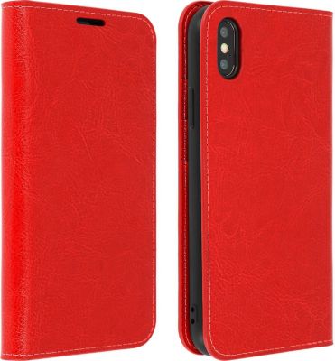 Etui AVIZAR iPhone XS Max Portefeuille Cuir Rouge Etui AVIZAR iPhone XS Max Portefeuille Cuir Rouge