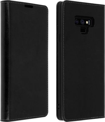 Etui AVIZAR Samsung Note 9 Portefeuille Cuir Noir