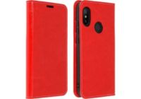 Etui AVIZAR Xiaomi Mi A2 Lite Porte-carte Cuir Rouge