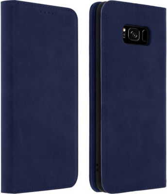 Etui AVIZAR Galaxy S8 Rotary Stand Vintage Bleu Nuit