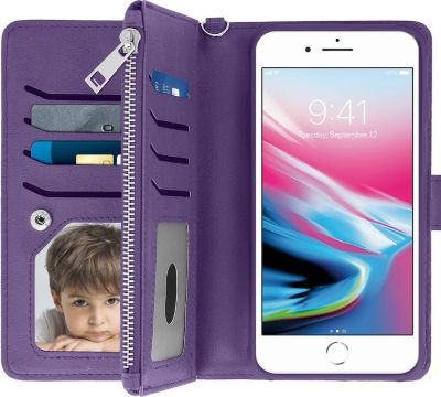 Etui AVIZAR iPhone 7+ / 8+ Coque Amovible Violet