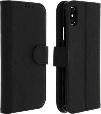 Etui AVIZAR iPhone X / XS Portefeuille Chester Noir
