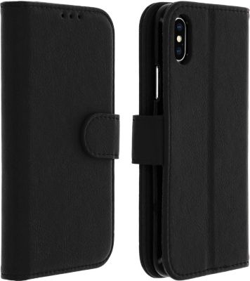 Etui AVIZAR iPhone X / XS Portefeuille Chester Noir