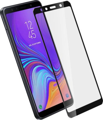 Protège écran AVIZAR Verre trempé contour Noir Galaxy A7 2018