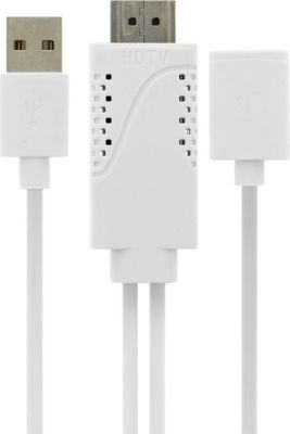 Câble HDMI AVIZAR USB Femelle MHL - HDMI Mâle, USB Mâle