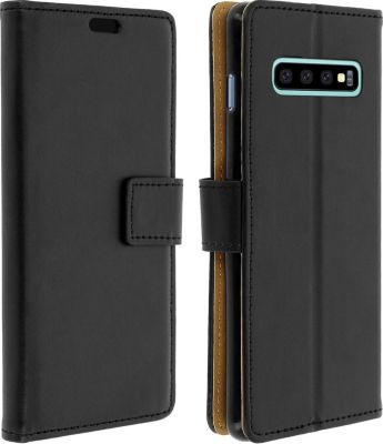 Etui AVIZAR Samsung S10 Portefeuille Stand Noir