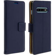 Etui AVIZAR Samsung S10 Clapet Porte-carte Bleu nuit