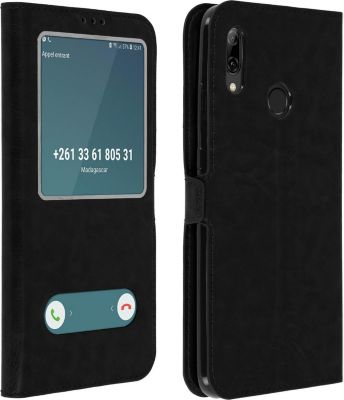 Etui AVIZAR Huawei P Smart 2019 Double Fenêtre Noir Etui AVIZAR Huawei P Smart 2019 Double Fenêtre Noir