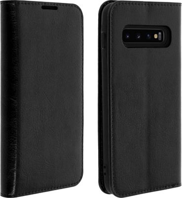 Etui AVIZAR Samsung S10 Portefeuille Cuir Noir