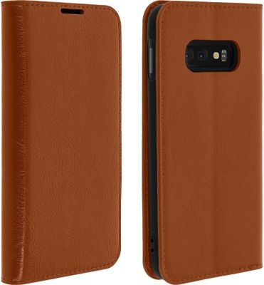 Etui AVIZAR Samsung S10e Portefeuille Cuir Camel