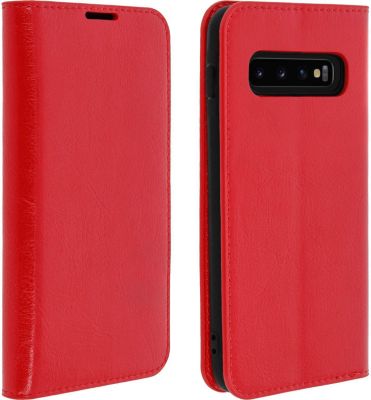 Etui AVIZAR Samsung Galaxy S10 Plus Cuir Rouge