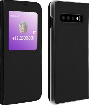 Etui AVIZAR Samsung Galaxy S10 Fenêtre S-view Noir