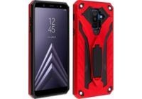 Coque AVIZAR Samsung A6 Plus Béquille Support Rouge