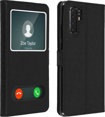 Etui AVIZAR Huawei P30 Pro Double Fenêtre Noir