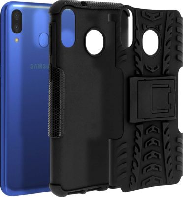 Coque AVIZAR Samsung M20 Antichoc avec Béquille Noir