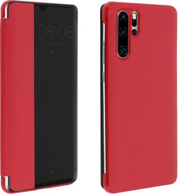Etui AVIZAR Huawei P30 Pro Affichage L-View Rouge