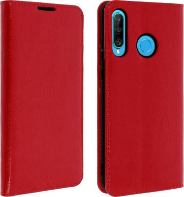 Etui AVIZAR Huawei P30 Lite / Honor 20S Cuir Rouge
